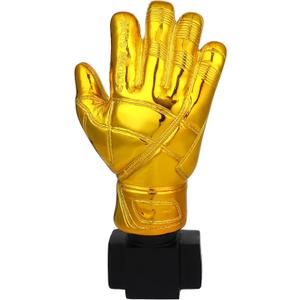 Goalkeeper Golden Glove Trophy Soccer: Goalkeeper Award Trophies Football Trophy Cups Gloves Model Soccer Match Trophy Fans Souvenir Resin Craft for Competitions Parties