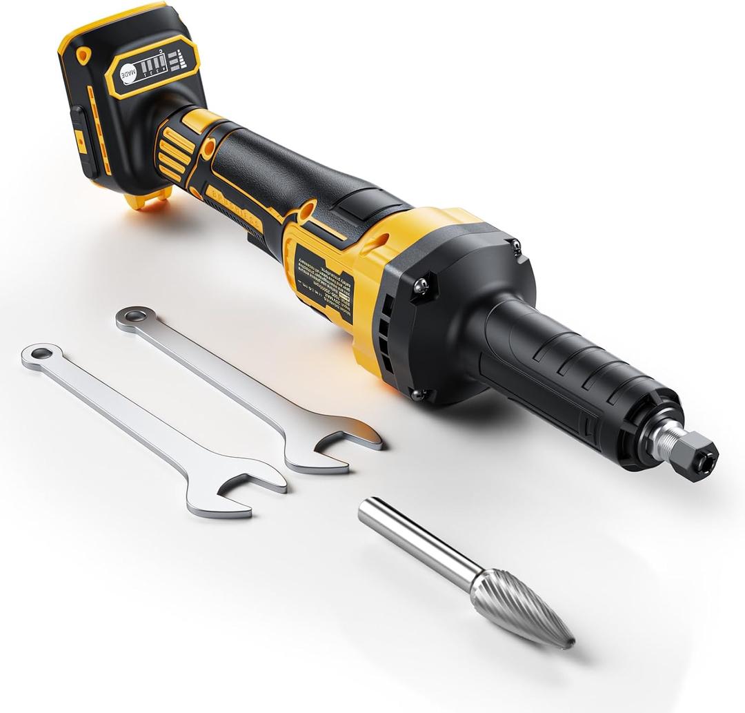 Die Grinder Compatible with Dewalt 20V MAX Battery, Cordless Die Grinder with 25000RPM Brushless Motor, 1/4" Precision Collect, Variable Speed Grinder for Metal Wood Grind Sand (Battery not Included)