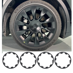 Brand: KALOFOR
for Tesla Model Y 20 Inch Wheel Rim Protector Hubcaps Induction Wheels Rim Cover Tire Trim Rings Matte Black 4Pcs Model Y Accessories