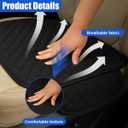 YoRise Comfortable Car Seat Cover, Linen Breathable Anti-Slip Front Bottom Seat Cushion Pad with Storage Pocket, Universal Auto Interior Seats Protector Accessories for Car Truck SUV (Black)