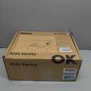 OOOK Wooden Vanity Makeup Table for Kids, Toddler Pretend Play Dressing Table with Mirror & Drawer, Vanity Toy with 10 Pcs Accessories, Gift for Little Girls Age 3+