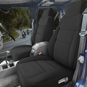 GIANT PANDA Waterproof Ultradura Full Set Seat Covers for Wrangler TJ Rubicon Sahara Sport X Unlimited 2003 2004 2005 2006,Custom Fit for Select Tear Resistant Front&Rear/Back Jeep Car Seat Cover