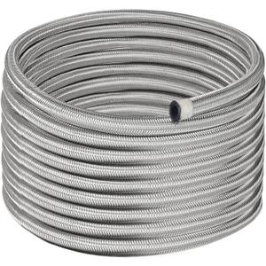 EVIL ENERGY 6AN Fuel Line, AN6 Braided Fuel Hose Nylon CPE 20FT Silver