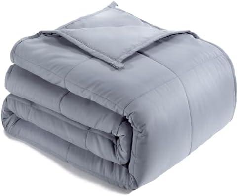 Lofus Weighted Blanket for Adults 15 lbs 48"x 72" Twin Size, Breathable All-Season Weighted Heavy Blankets, Soft Microfiber with Premium Glass Beads for Sleeping, Grey