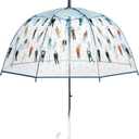 Maad Raining Men Clear Bubble Dome Umbrella - Perfect White Elephant Gift or Birthday Gift, Modern, Acrylic Handle, Aluminum Frame, Auto-Open, Spacious Canopy, Outdoor Use, Umbrella