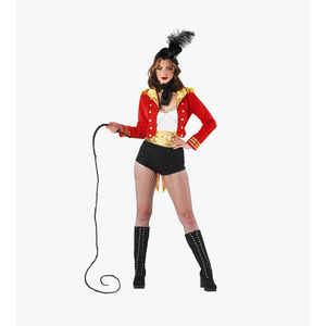 fun shack Womens Circus Ringmaster Costume, Lion Tamer Outfit for Women, Ringmaster Dress for Themed Parties, M