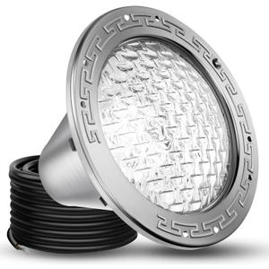 CAtArt 10 Inch Pool Light for Inground Pool (White), AC120V LED Pool Lights Suitable for 10 Inch Wet Niche, 35W, 50 Foot Cord