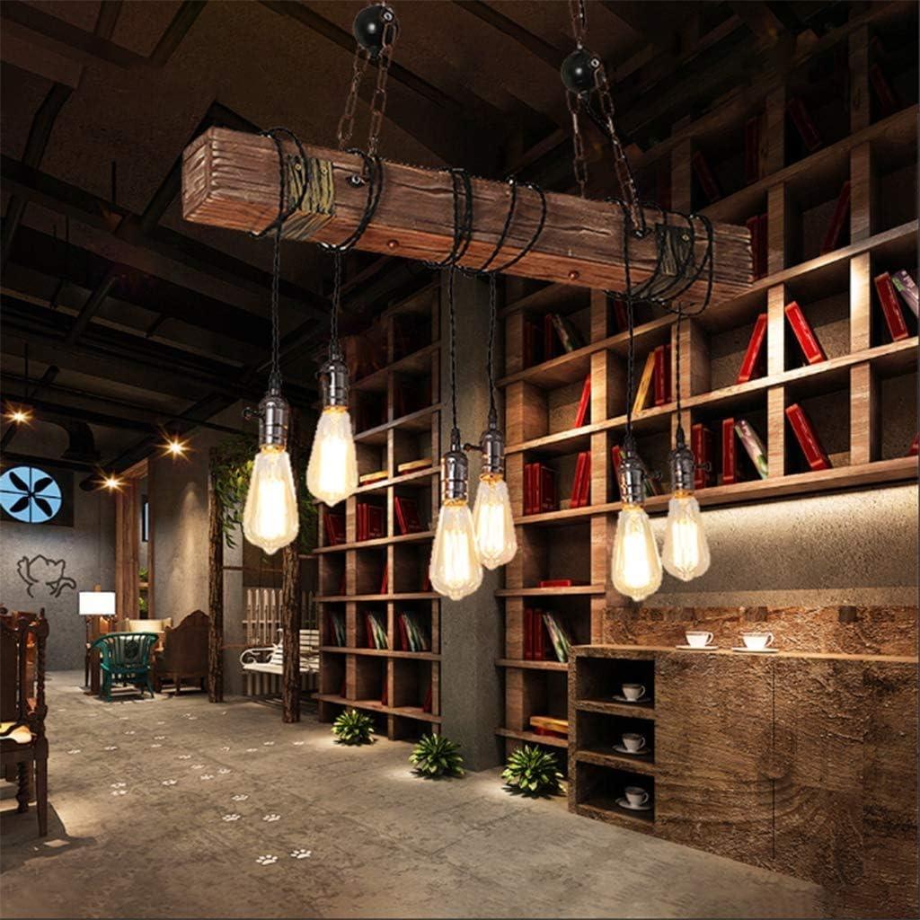 Farmhouse Lighting Rustic Chandelier Dining Room Lighting Fixtures Hanging Farmhouse Chandelier Chandeliers 6 E26 Bulb Sockets Industrial Suspension Light Line Can Be Adjusted Freely (With Switch)