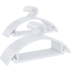 ABHENG 60 Pack Kids Hangers, Non-Slip & Sturdy Coat Hangers, Ultra-Thin Plastic Suit Hangers for 7-12 Years Old, Dry & Wet Dual-Use Multi-Scenario Storage, Holds Up to 11 LB, 14" W, White, UAPY0960W
