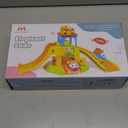 Marstone Toddler Toys for 1 2 Year Old Boys and Girls Gifts: Educational Elephant Slide with 4 Animal Car Toys for Baby 12-18 Months, First Birthday Gifts for Kids, Learning Push Truck Tracks Age 1-2