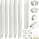3" 15 Ft Mini Split Line Set Cover with Flexible Duct for Protect AC Pipe | Decorative Line Hide Kit, PVC & ABS Material,DIY Paintable Lineset Cover Kit for Mini Split Air Conditioner,HVAC,Heat Pump