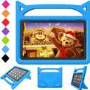 New 10 Tablet Case for Kids(2023/2021 Release) Incompatible with iPad TCL Sony-SHREBORN Lightweight Shockproof Kids Covers with Cute Cat Handle Stand-Blue1