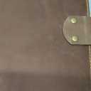 Handmade Leather Sheet Music Folder, 3-Ring Choir Binder with Clear Sheet Protectors, Premium Leather Portfolio for Music Organizer & Office Use - Brown