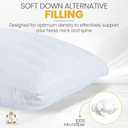D & G THE DUCK AND GOOSE CO Down Alternative Bed Sleeping Pillows - King Size | 100% Cotton Hotel-Quality Bedding, Cooling Plush Pillows with 2" Gusset for Back, Stomach & Side Sleepers | Set of 2