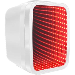 FANSEXPERT Mini Fridge, 4 Liter/6 Cans Small Refrigerator With Dimmable LED Light,AC/DC Portable Mini Cooler and Warmer, Gaming Small Fridge for Bedroom,Office,Gaming Room and Car (White)