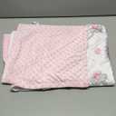HOMRITAR Super Soft Baby Blanket for Girls, Elephant Print Minky Receiving Blanket for Newborn Nursery, Double Layer Dotted Backing Cozy Bed Throw, Pink, 30x40 Inch