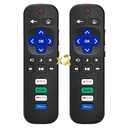 (Pack of 2) Compatible with Roku TV Remote Control Replacement, TCL Roku, Hisense, Sharp, Onn Roku, Element, RCA Roku Smart TV Series (No Voice, Not for Ruku-Stick/Box)
