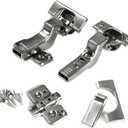 Blum Clip top BLUMOTION Soft Close Hinges, 110 Degree, Self Closing, Frameless, with Mounting Plates and Hinge Cover Plates (Inset - 2 Pack (1 Pair))