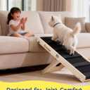 Dog Ramp for Couch - Joint & Spine Support with Gentle Incline for Small Dogs, Adjustable, Anti-Slip & Foldable, Up to 35 lbs