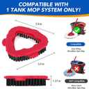 5 x Spin Mop Scrub Brush Head for O Ceda EasyWring 1-Tank System  Hard Bristle Brush Scrub Attachment for oceda Scrubber mop Head for Bathroom, Kitchen, Pool, Glass, and Tile Walls - 1 Pack