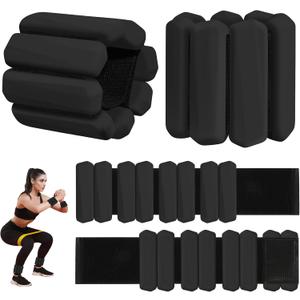 Wrist Weights Set of 2 (1Lbs Each), Adjustable Wrist and Ankle Weights for Women and Men, Wearable Arm & Leg Weights Set for Walking, Yoga, Swimming, Cardio, Aerobics, Gym