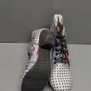 TMA EYES Women's Leather Ankle Boots with Low heel Polka dot pattern and Faux Fur Lining (6, White)