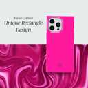 Cocomii - Rectangle Case Compatible with iPhone 12/12 Pro - Compatible with MagSafe, Solid Color, Fashionable Hues, Matte, Magnetic Phone Case for iPhone 12/12 Pro 6.1 inch, Hot Pink