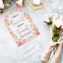 2 x Wedding Signs Decor, Love is Sweet Sign for Dessert Table, Wedding Supplies 5x7 Inch, Wedding Signs for Ceremony And Reception, Arch Acrylic Table Sign for Anniversary, Bridal Shower DecorPink