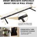 BGMG 36 inch Walnut Floating Shelves for Wall Set of 2, Solid Real Wood Rustic Mount Shelves for Living Room Bedroom Kitchen Farmhouse with Sturdy Hidden Bracket-36x 6.7 x1.25 inch