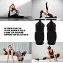 Queen Wear Black Fire Pole Dance Knee Pads Perfect Woman Protection for Ballet Modern Dance and Indoor Sports (XXL)
