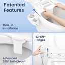 LUXE Bidet NEO 120 Plus - Single Nozzle, Non-Electric Bidet Attachment for Toilet Seat, Patented Slide-In Install, 360 Self-Clean, EZ-Lift to Clean, Rear Wash (Chrome)