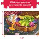 Jigsaw Puzzle 1000 Pieces - The Avocado Toast, Brain-Boosting Fun for Adults, Families, Game Nights, Unique, Perfectly-Fitting Pieces, Gifts for Food Lovers, Teens Ages 15+, Finished Size 22 x 15