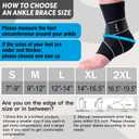 Copper Ankle Brace for Women Men-2 Pack Ankle Compression Sleeve Support for Sprained Ankle, Plantar Fasciitis Relief & Achilles Tendonitis Brace, Sports, Running, Black, 2XL