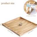 Gurfuy Square Wood Ottoman Serving Tray 24" - Rustic Wooden Table Tray for Farmhouse Decorative Oversized Coffee Table Trays Living Room Kitchen Counter Breakfast Nature