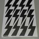 Large Black Vinyl Lighting Bolt Wall Decals, Peel and Stick Modern Thunder Stickers for Teens Boys Girls Students Bedroom Living Room Dorm Office Home Wall Art Decor