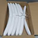 JS HANGER Padded Hangers - 17 Inch Extra Large Heavy Duty Cotton Covered Coat Hangers No Shoulder Bump for Women Clothes, Sweaters, Dresses, Clothing, Weddings, Lingerie Pack of 10, Cream White