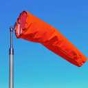 13"x56" Airport Windsock | Heavy Duty, All Weather, Waterproof, UV Fade Resistant, High Vis Fluorescent, Quad Stitched, Zip Ties Included, for Industrial, Aviation, and Agricultural Use | Orange