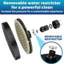 High Pressure Shower Head - Anti-Clogging Silicone Nozzles 2.5 GPM Removable Restrictor - Easy to Clean and Install - Includes Plumbers Tape - 6 inch - (Oil Rubbed Bronze 2.5GPM)