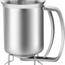 Pancake Dispenser for Batter, Stainless Steel Batter Dispenser, 900ML Funnel Cake Dispenser Batter Pourer for Baking Cupcakes Muffins Crepes Waffles (30OZ)