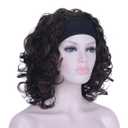 Lydell 12" Super Curly Wigs Chestnut Brown Synthetic Headband Wigs (Chestnut Brown)
