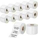 4200 Pcs 2.25" x 4" 3-Proof Direct Thermal Shipping Labels Compatible with Zebra LP2824 Plus ZD410 ZD411 ZD420 ZD421 ZP450 ZP505, 12-Roll Waterproof Mailing Address Labels for Rollo MUNBYN