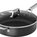 MsMk Nonstick Deep Frying Pan, 4.5 Quart Sauté Pan with lid, 11 inch, Stay-Cool Handle, Smooth Bottom, PFAS Free Non-Toxic, Oven safe to 700, Induction, Ceramic and Gas Cooktops
