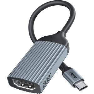 acer USB-C to HDMI Adapter 4K@60Hz, (High Speed, Thunderbolt 3/4) Type C to HDMI Converter Compatible with MacBook Pro/Air, iPhone 16 15 Pro/Max, iPad Pro/Air, Surface, Dell XPS, Chromebook and More (Grey)