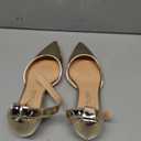 Aachcol Women Kitten Low Heel Ankle Strap Pumps Pointed Toe Sandals Dress Shoes Party Office Wedding 1.5 Inch (6, Gold)