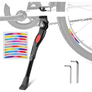 Bike Kickstand Aluminum Adjustable Bicycle Cycling Center Bracket Stand for Bike 24" 26" 27.5" 29"