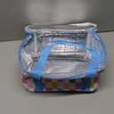 Insulated Lunch Bag for Women Men, Stylish Corduroy Tote Bag with Aluminum Lining, Large Capacity Reusable Cooler for Work, Travel, or Beach, Rainbow Plaid Lunch Box