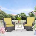 Patio Seat Cushion Covers,Washable Slip Covers Replacement,Waterproof Outdoor Furniture Chair Cushion Pillow Seat Cover for Couch,Garden,Sofa,Yellow,24"24"4"(4 Covers Only)