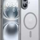 TOCOL Magnetic for 16 Gray Case, Upgraded Full Camera Protection, Compatible with Magsafe, Drop Protection, Translucent Matte Back Bumper Phone Cover 6.1Inch (Gray)