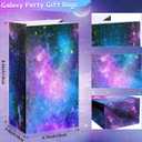 Containlol 28 Pack Space Galaxy Party Favor Gift Bags for Kids Outer Space Theme Goodie Bags Solar System Planet Paper Treat Bag for Birthday Baby Shower Party Supplies Decorations
