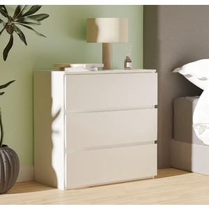 woodtalks 3 Drawer Dresser, Wood Chest Drawers with Storage for Closet, Bedroom, Living Room and Hallway, Drawers Dresser Bedside Nightstand, White